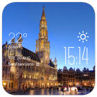Brussels weather widget/clock icône