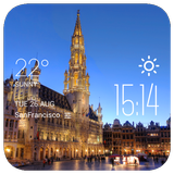 Brussels weather widget/clock ikon