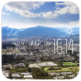 Burnaby weather widget/clock icône