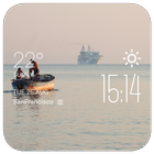 Durres weather widget/clock أيقونة