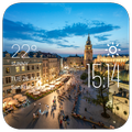 Krakow weather widget/clock