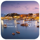Piraeus weather widget/clock icon