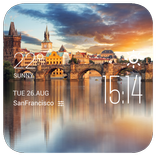 Prague weather widget/clock