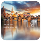 Prague weather widget/clock icono