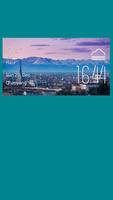Turin weather widget/clock Affiche