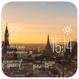 Aachen weather widget/clock icono