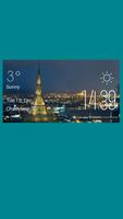 Belfast weather widget/clock poster