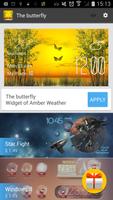 Butterfly weather widget/clock скриншот 2