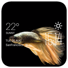 Fish weather widget/clock آئیکن