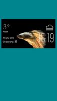 Fish weather widget/clock-poster