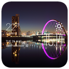 Glasgow weather widget/clock أيقونة