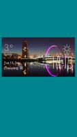 Glasgow weather widget/clock पोस्टर