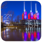 Hannover weather widget/clock أيقونة