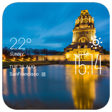 Leipzig weather widget/clock icône