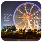 Lille weather widget/clock أيقونة