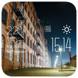Lodz weather widget/clock icono