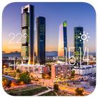 ikon Madrid weather widget/clock
