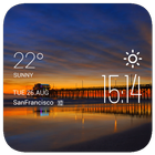 Icona Newport weather widget/clock