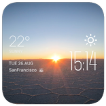 Sunrise weather widget/clock