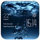 water weather widget/clock icon