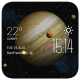 Jupiter weather widget/clock Zeichen