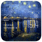 Starry Night Over the Rhone ikona