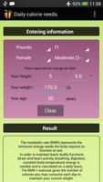 Daily calorie needs পোস্টার