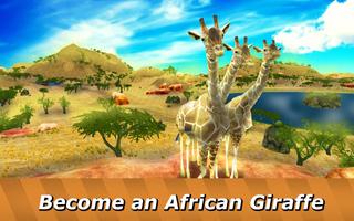 Simulador de girafa africano Cartaz