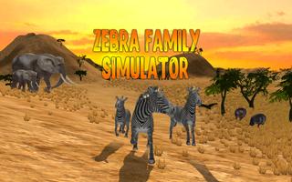 Zebra Family Simulato Plakat