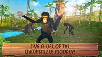 Chimpanzee Monkey Simulator 3D Affiche