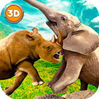 Rhino Fighting Game: Kung Fu Animals Fight icône