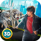 Angry Wolf City Attack Sim أيقونة