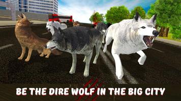 Angry Wolf City Attack Sim Cartaz