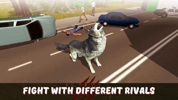 Angry Wolf City Attack Sim imagem de tela 1