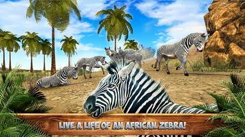 Zebra Horse Survival Simulator Plakat