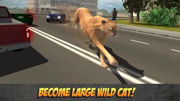 Angry Puma City Attack Sim پوسٹر