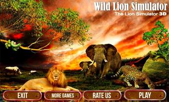 Wild Lion Simulator 3D الملصق