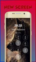 wild wolf keypad lock screen پوسٹر