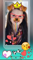 Editor de fotos gato rosto emoji anive adesivos imagem de tela 2
