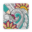 Mandalas & Coloring Pages. Adult Coloring Books. ไอคอน