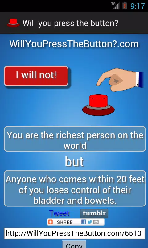 Will you press the button?::Appstore for Android