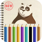 Coloring Book : Panda Kung Fu biểu tượng