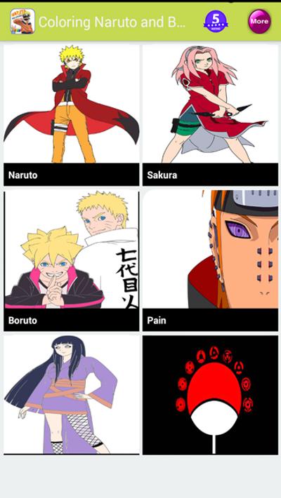 Download Naruto and Boruto coloring book for Android - APK Download