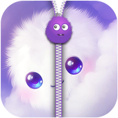 Fluffy Zipper Screen Lock icono