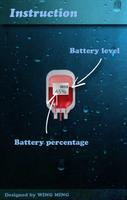 Blood bag battery widget Affiche