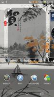 Chinese painting clock widget capture d'écran 1