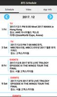 BTS Schedule Affiche