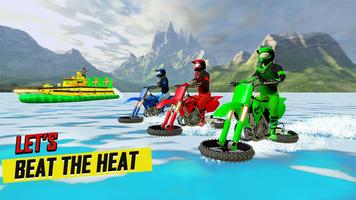Beach Bike Water Surfing Challenge Racing Game اسکرین شاٹ 2