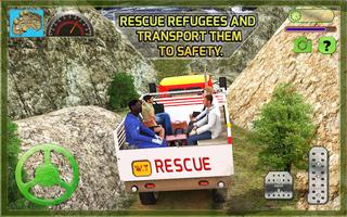 Ambulance simulator 3D : Refugee Transport Truck Affiche