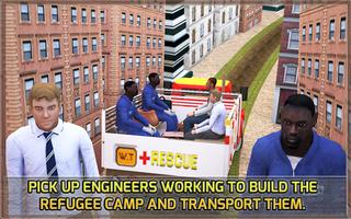 Ambulance simulator 3D : Refugee Transport Truck capture d'écran 2